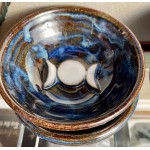 Offering Bowl Blue with Triple Moon Wyn Abbot